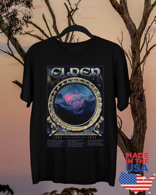 T-shirt Unisexe 10ème Anniversaire de la Tournée Elder Band Lore Amérique du Nord Tailles S-5XL
