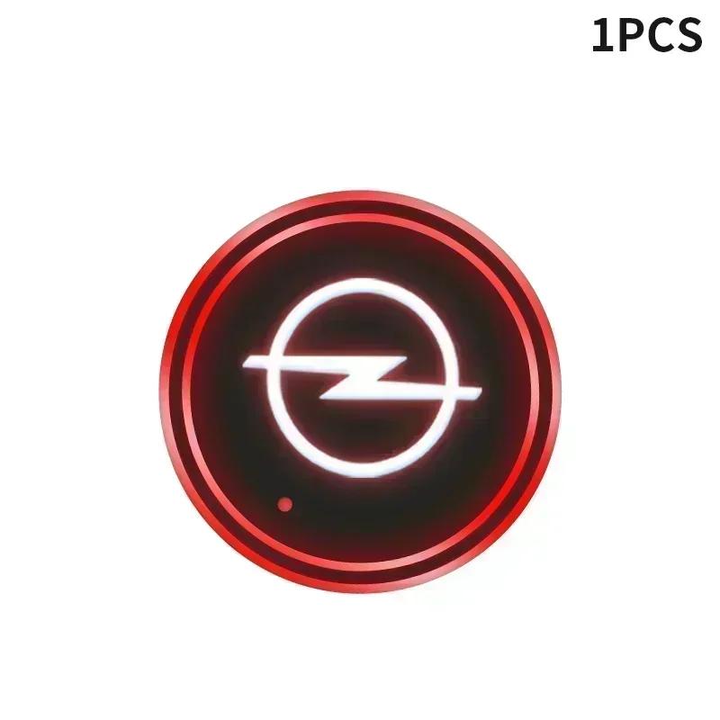 Car Colorful Luminous LED Atmosphere Light Cup Coaster Holder For Opel Astra J Insignia Astra G Corsa Zafira B Mokka Vivaro