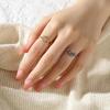 Anelli Originali per Donna Corona Cuore d'Amore Sole Luna Fidanzamento Matrimonio Anello Rosa con Fiocco Gioielli di Lusso