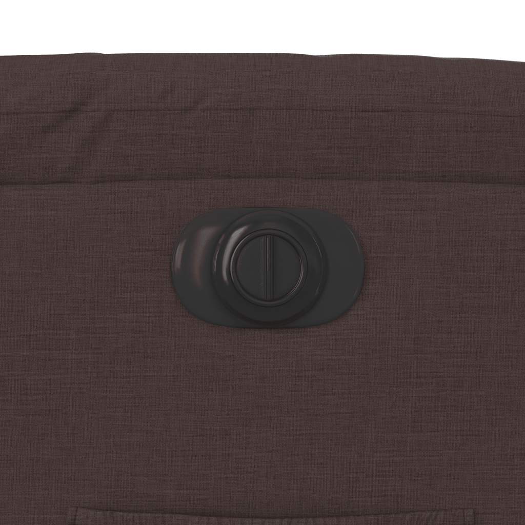 Electric Recliner Chair Dark Brown Fabric