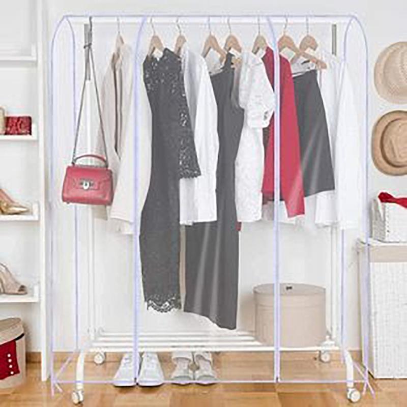 Clothes Storage Cover Transparent Dust Cover for Hanging Clothes Organizer Waterproof Dustproof Wardrobe Clothes Cover YWFCZ04