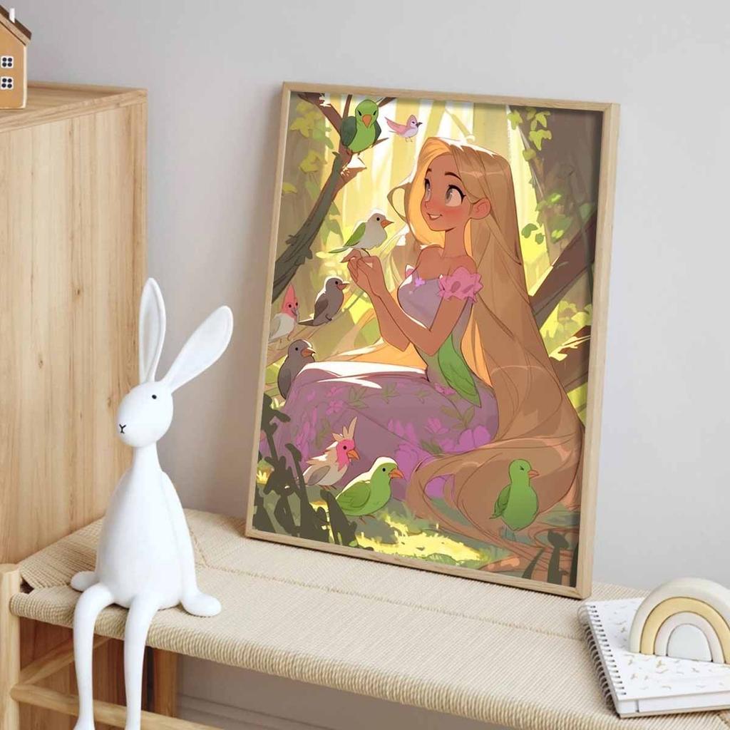 Disney Diamond Paint Art Kit Rapunzel Princess Birds Mosaic Painting Diamond Art Home Room Decor Gift