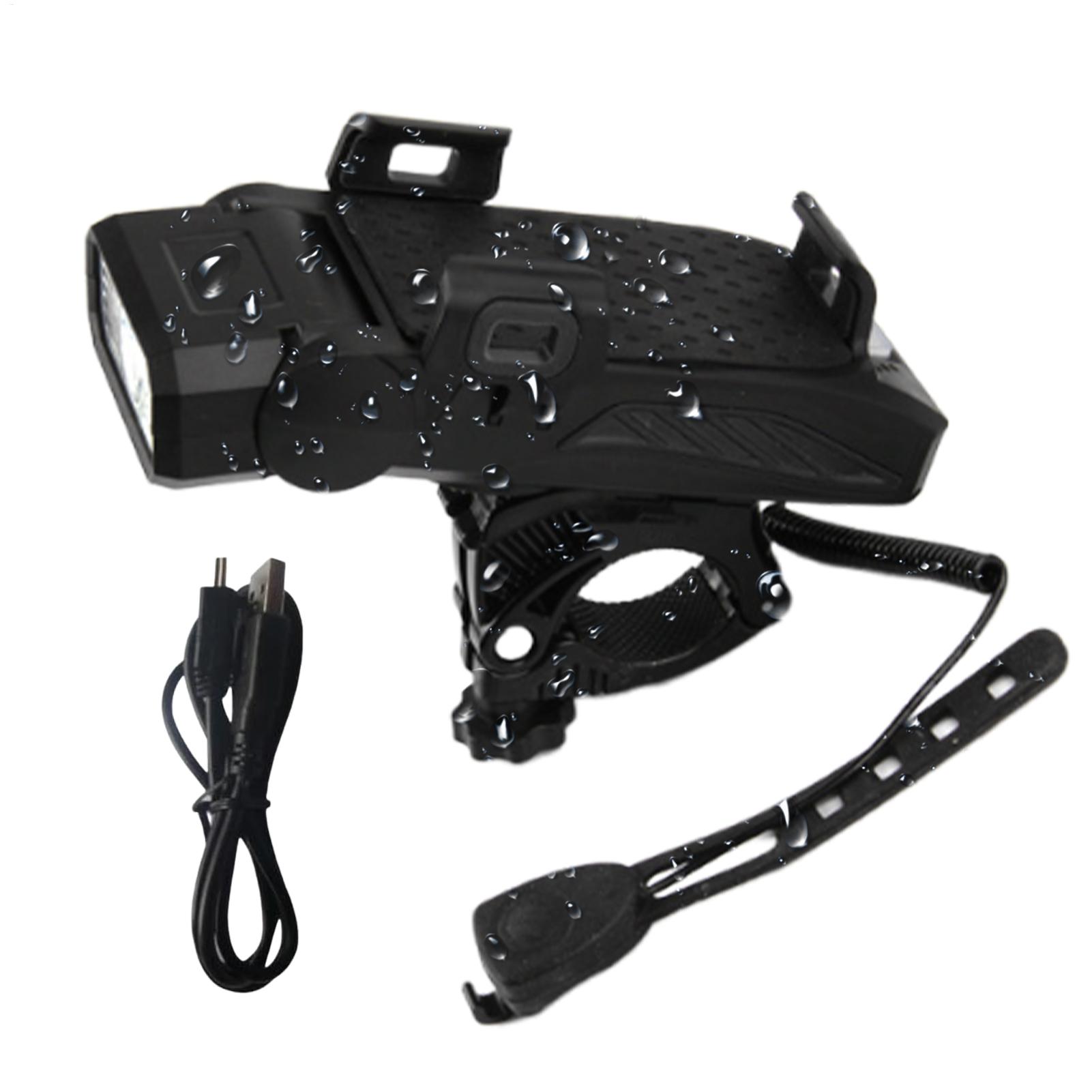 

Phone Mount For Bike Shockproof Bike Front Light Phone Bracket High-brightness Riding LED Headlight For Outdoor Travel Camping чорний