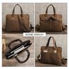 CONTACT'S Genuine Leather Laptop Bags for Men Business Messenger Shoulder Bags for 13.3/15.4/16 Inch Laptop Male Computer Tote Bags