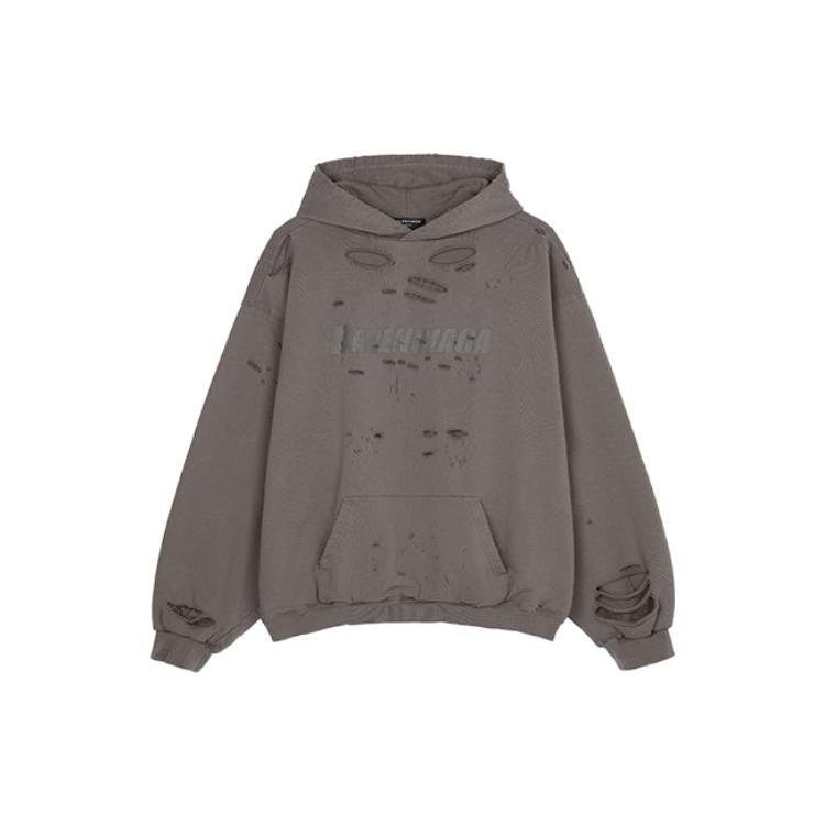 Balenciaga Caps Destroyed Oversize Fit Hoodie