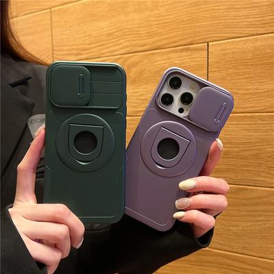 Anello Staffa Fotocamera Obiettivo Scorrevole Custodia per Telefono Per iPhone 15 14 13 12 11 Pro Max X XS Max 7 8 15 Plus Antiurto Armatura Supporto Cover