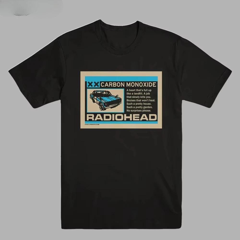 Rock Tops Super Elastic Casual Radiohead The Bends Vintag Tshirt Oversized Cotton Casual Round Neck Loose Female Male Clothing