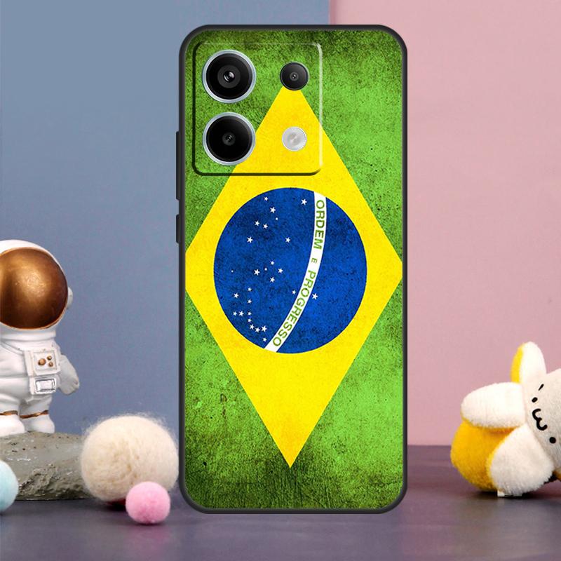 Brasilien Fahne Hülle Für Xiaomi Redmi Note 15 Pro Plus 10 11 12 13 14 Pro Redmi 15 15C 14C 10C 12C 13C Abdeckung