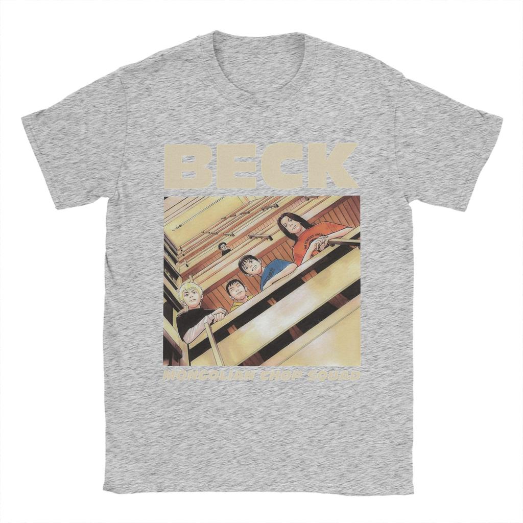 BECK Mongolian Chop Squad T Shirts for Men Cotton Fun TShirt Crewneck  Tee Shirt Short Sleeve Clothes Birthday Present
