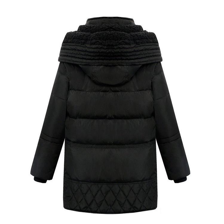 Ankomst Vinter Dammode Hooded Ytterkläder Förtjockad varm jacka kappa
