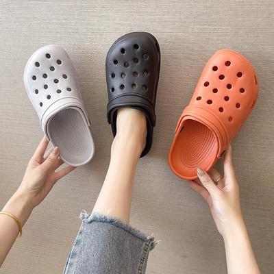 Hole Shoes Ins Trendy Bag Head Half Drag New Models Wear Light Soft Sole Nurse Beach Seaside Garden Shoes