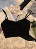 Seamless Lace Bandeau Camisole Bra, Wireless Push Up Anti-Exposure Thin Bra for Small Bust Women