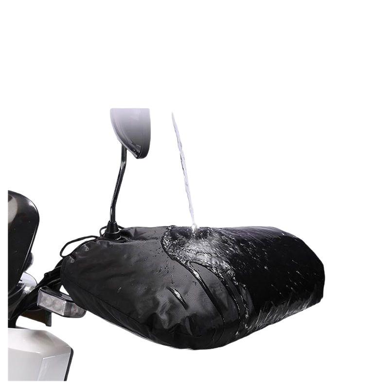 Winter Motorcycle Bike Handlebar Grips Cover Thick Fleece Lined Windproof Waterproof Warm Hand Protector Universal Fit