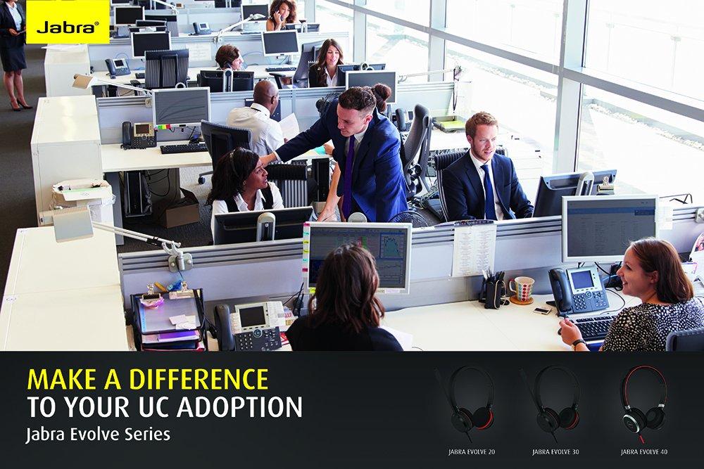 GN Audio Mono Headset for PC with Leather Ear Cushion Microsoft Lync Certified Evolve 30 II MS 5393-823-309 "Jabra Mono"