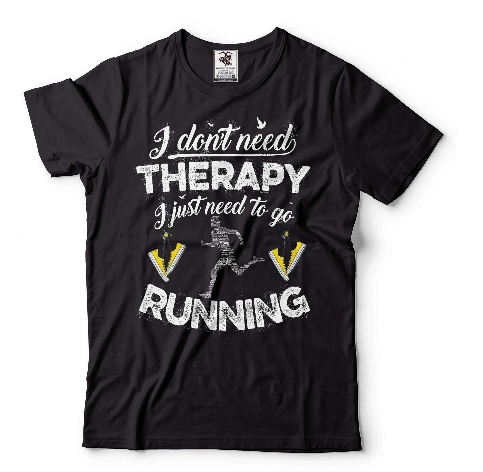 Running Tee Running Therapy Shirt Runner Shirt Running Gifts Running Lover Gift M