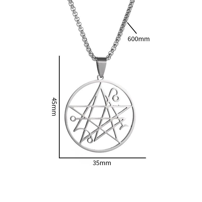 European and American Fashion Necklace Stainless Steel Pendant Satan Death Economics Casual Necklace