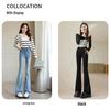 Women's High-Waisted Micro-Flare Jeans: Slimming Light-Colored Pants for Petite Figures - Spring & Autumn Style