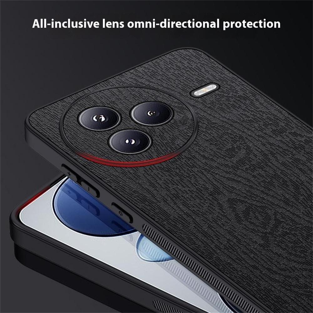 For Xiaomi Civi 5 Pro 5G Case Wood Texture PU Leather Coated PC TPU Phone Cover