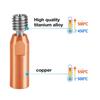 2Pcs 3D Printer Throat Nozzle Ti Alloy Copper Bimetal for Ender 3 3 V2 3 Pro Hotend