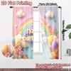 Set Of 2 Flat Printing Curtains Without Rod Rainbow Celebration Popular Curtain Fabric Semi Room Decor With Light Filtering Polyester