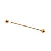 Men Copper Round Head Ball Tie Collar Bar Pin Brooch Screw Tip Wedding Decor