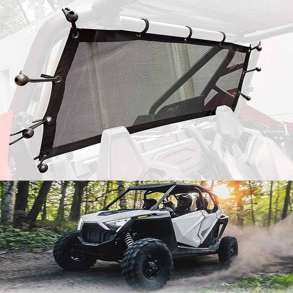 Soft Mesh Shade Net UTV Rear Window Net For Polaris RZR 570 800 1000 900 RZR XP 2015,2022 ,2 Seater,