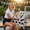Disposable PEVA Plastic Tablecloth With Thickened Oil Resistant Football Party Tablecloth