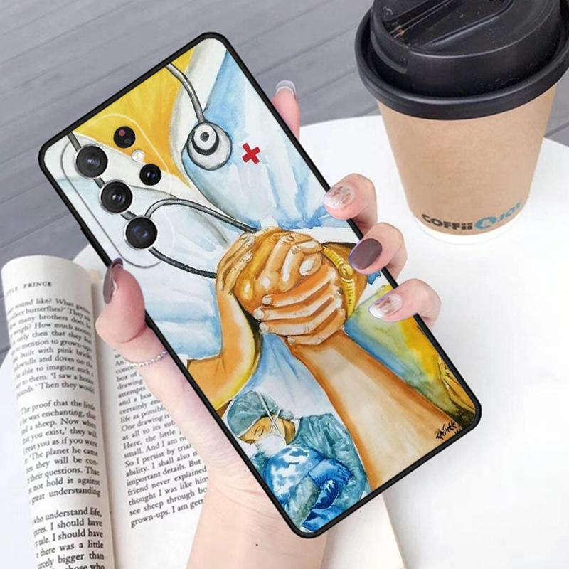Medicine Doctor Nurse Phone Case Cover For Samsung Galaxy S24 S25 Ultra S21 S22 Ultra S10E Note 10 Plus Note 20 FE S23