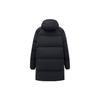 Anta Life Series Solid Color Mid-Length Zipper Hooded Waterproof Warm Down Jacket Men Outerwear Black 952248906-3