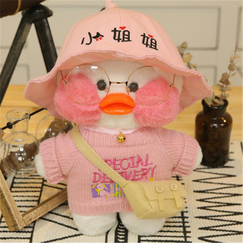 30cm Cute Lalafanfan Stuffed Soft Doll Plush Toy Kawaii Aminal Toys Girl Dressing Wearing Clothes Birthday Gifts