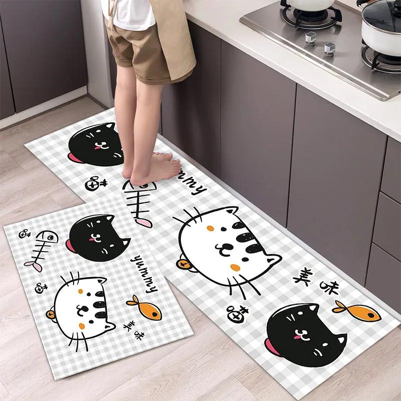 Long Kitchen Mats Home Floor Toilet Entrance Mat  Home Quick Drying Super Absorbent Floor Mat Kitchen Rugs Mats Non Slip Modern