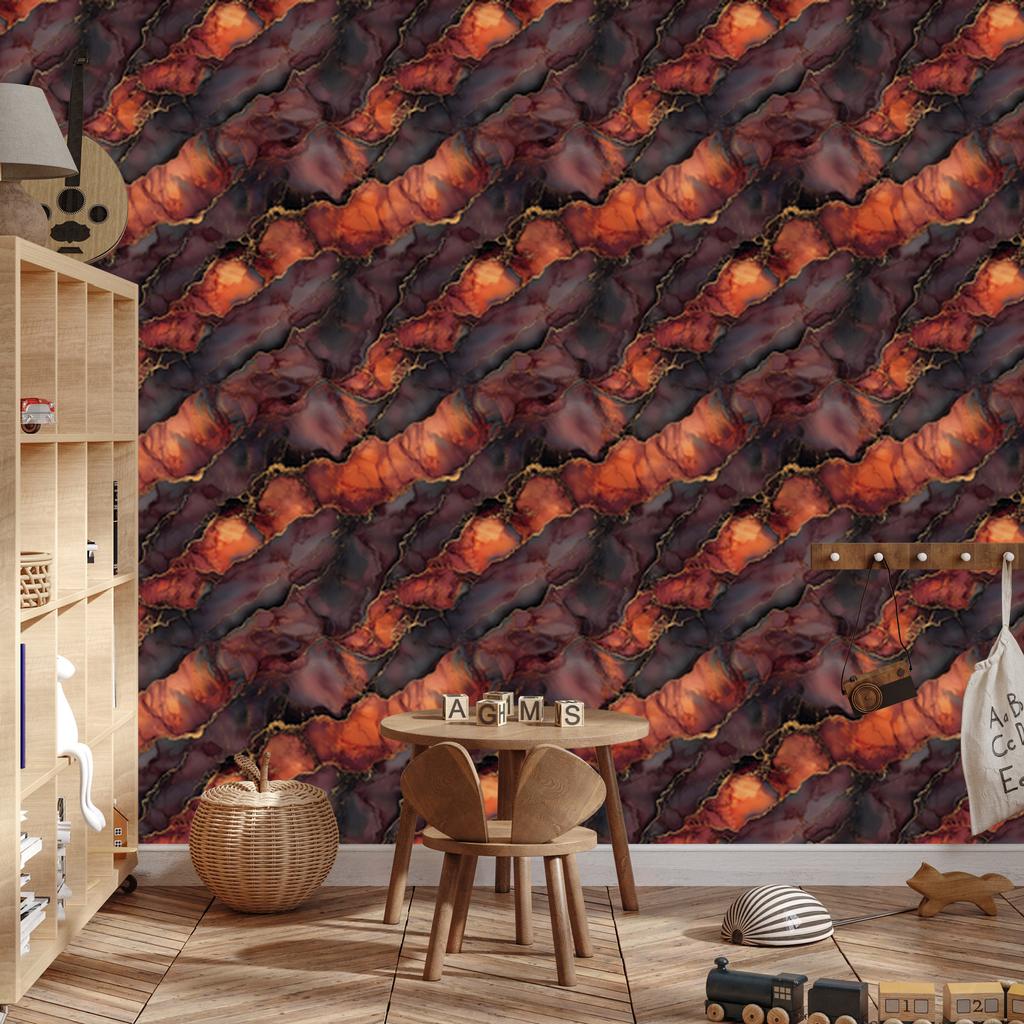 Ink wallpaper burgundy, red and orange 50x1000