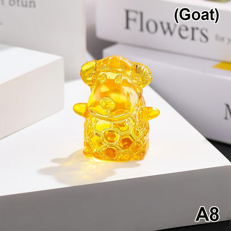 

Кристалл Мини Двенадцать Зодиакальных Украшений Милая Маленькая Модель Животного Мышь Бык Тигр Кролик Дракон Змея Настольный Декор Домашний Декор Подарки A8