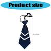 Clip On Necktie For Men Women Kids Classical Polyester Tie With Easy Snap Button For Business Casual Event