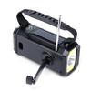 Solar Powered AM FM Weather Radio SOS Alarm Type-C Charging Emergency Weather Radio with LED Flashlight Reading Lamp for Camping