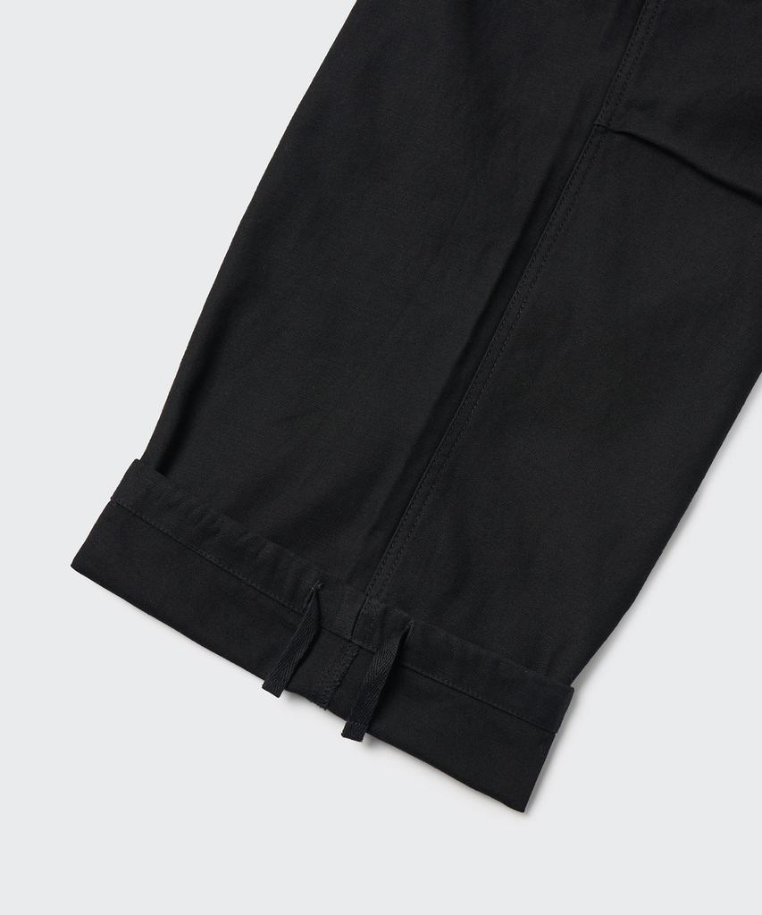 Musinsa Standard Back Satin Parachute Cargo Pants [Black]