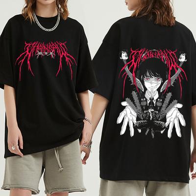 Japanische Anime-Kettensäge, Unisex-T-Shirts, Unisexga Makima Power Denji, T-Shirt mit Grafikdruck, Kleidung, Unisex, modische T-Shirts mit kurzen Ärmeln, Tops