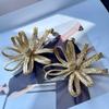 Bohemian Style Exaggerated Flower Ear Studs Zinc Zinc Alloy Hollow Floral Earrings  Daily