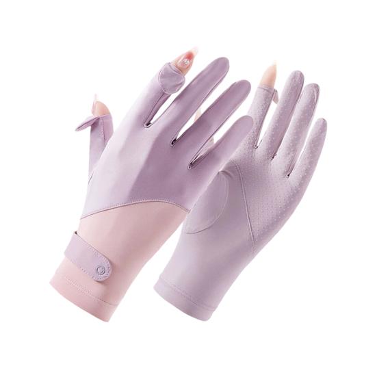 Summer Driving Gloves Cooling Sun Protection Gloves Full Finger UV Protection Gloves