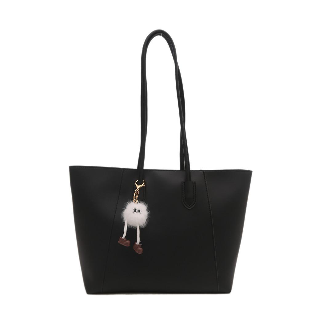 Stylish And Trendy Large Pu Tote Bag For Women In Black Coffee Yellow Brown And Red Colors