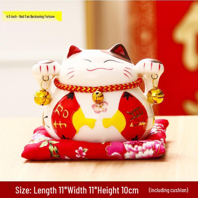 Creative Japanese Fortune Cat Ceramic Piggy Bank - Lucky Gift for Store Openings