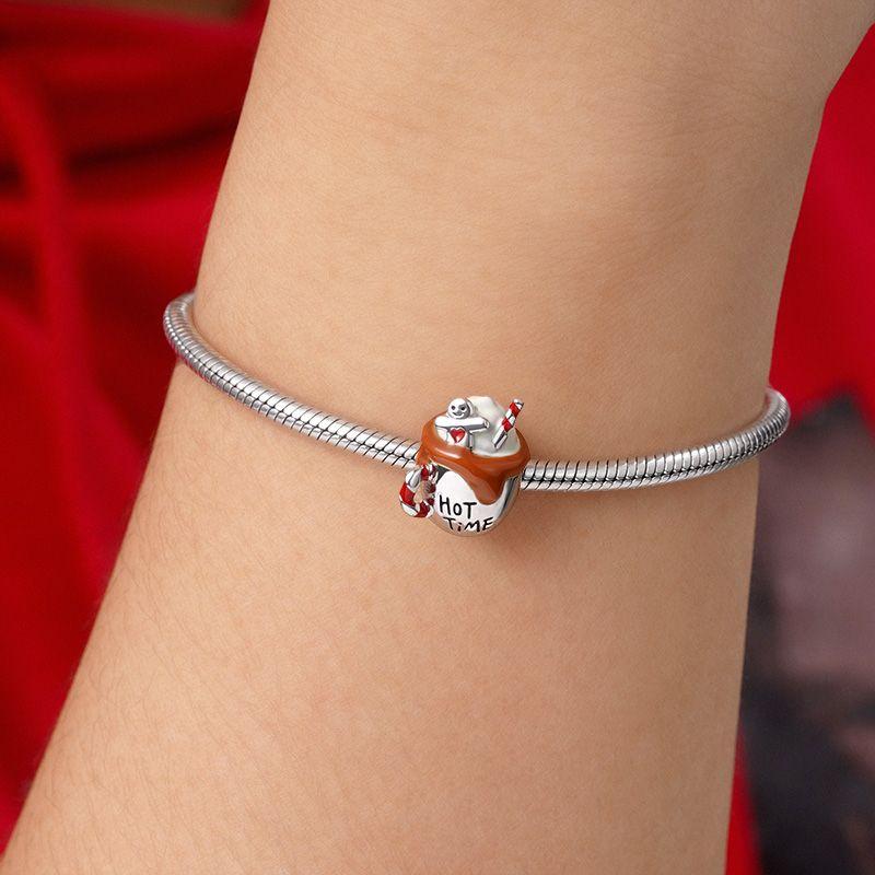 New Copper Coffee Champagne Afternoon Tea Dangle Pendant Beads Diy Fit Original Pendant Charm Bracelet Women Jewelr