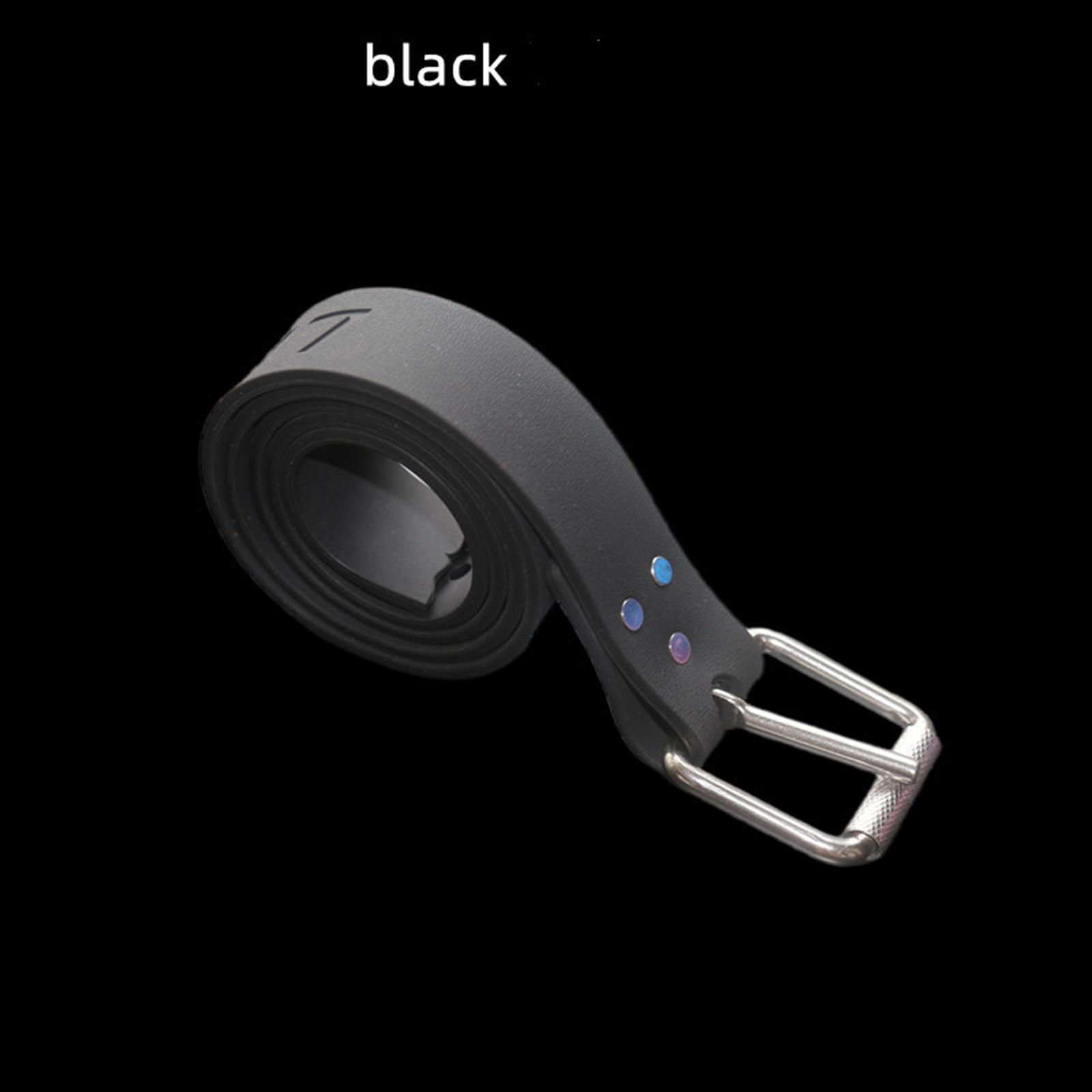 

Грузовой пояс для дайвинга, режущий силиконовый ремень для фридайвинга с пряжкой, длина 140 см, для подводного плавания чёрный
