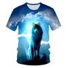 Animal Wolf T Shirt For Boys Print Children Boys Harajuku 3D T Shirt Summer Kids Short Sleeve Girls Tshirt Cartoon Baby T-Shirts