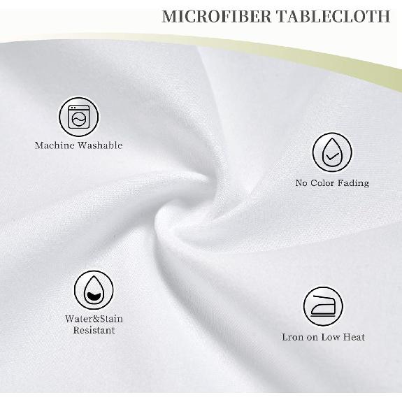 PJO Red Black Grey Tablecloths for Rectangle 60x102inch Table Cover, Cotton Linen Fabric Table Cloth for Dining Room Kitchen, Modern White Moire