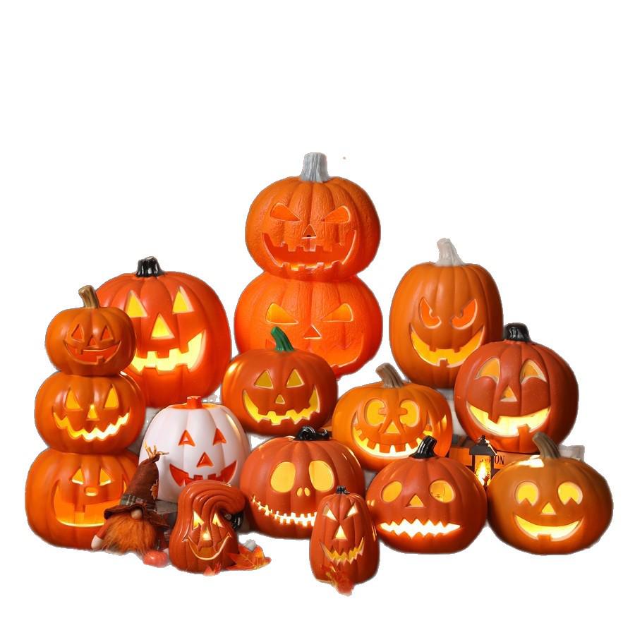 Halloween Pumpkin Lantern Decorations & Photo Props Set