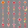 50 Chinese Knot Stickers - Festive Spring Festival Red Cartoon, Waterproof, Auspicious National Trend New Year Decor