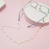 Einfache Perlenmaskenkette Mehrzweck-Kopfhörer Anti-Verlust-Lanyard-Halskette Farbe Liebe Brillenkette
