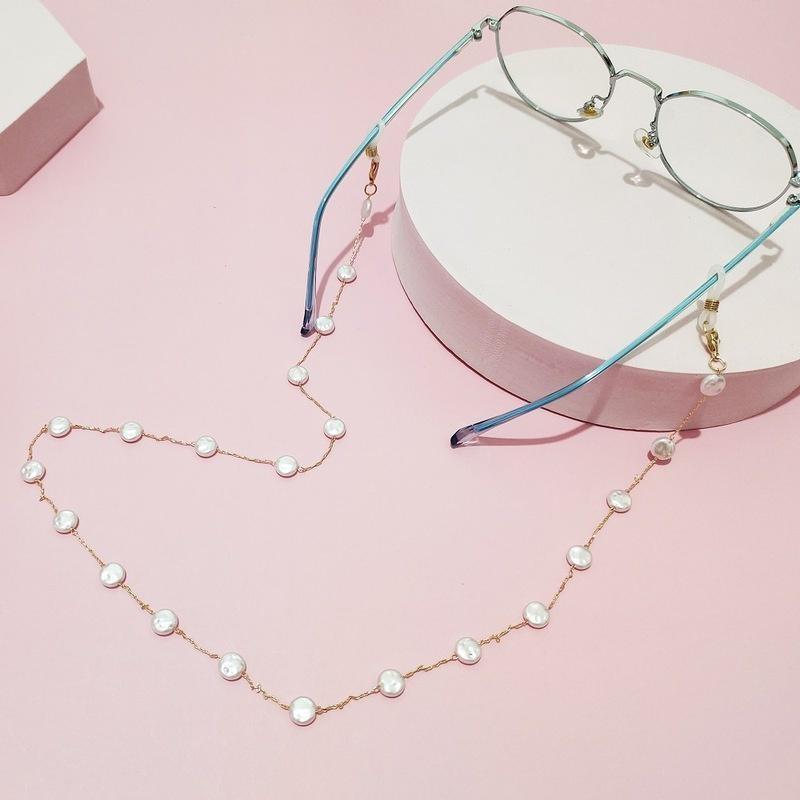 Simple Pearl Mask Chain Multi-use Earphone Anti-lost Lanyard Necklace Color Love Glasses Chain