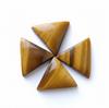 Smooth Golden-Brown Tiger Eye Cabochon, Triangle Cut for Jewelry Making